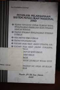 Petunjuk Pelaksanaan Sistem Pendidikan Nasional 2003