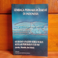 Lembaga Perwakilan Rakyat Di Indonesia