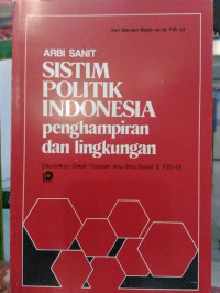 Sistem Politik Indonesia Penghampiran Dan Lingkungan