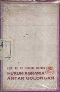 Hukum Agraria Antar Golongan