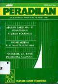 Varia Peradilan : majalah Hukum Tahun XII No.136 Januari 1997