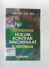 Perkembangan Hukum Kontrak Innominaat Di Indonesia