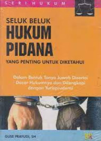 Seluk Beluk Hukum Pidana Yang Penting Untuk Diketahui