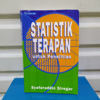 Statistik Terapan: Untuk Penelitian