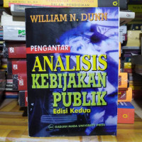 Pengantar Analisis Kebijakan Publik