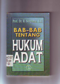 Bab-bab Tentang Hukum Adat