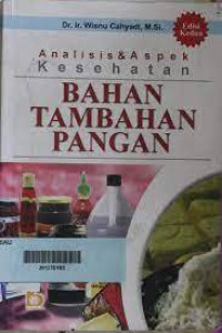 Analisis & aspek Kesehatan Bahan Tambahan Pangan