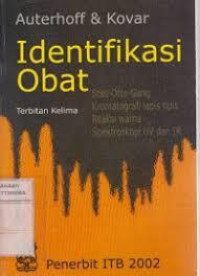 Identifikasi Obat: stats otto gang kromatografi lapis tipis reaksi warnaa spektroskoi Uv dan IR