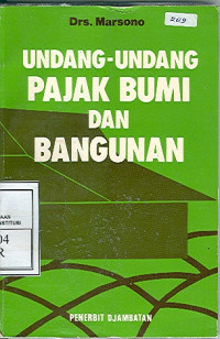 Undang  Undang Pajak Bumi dan Bangunan